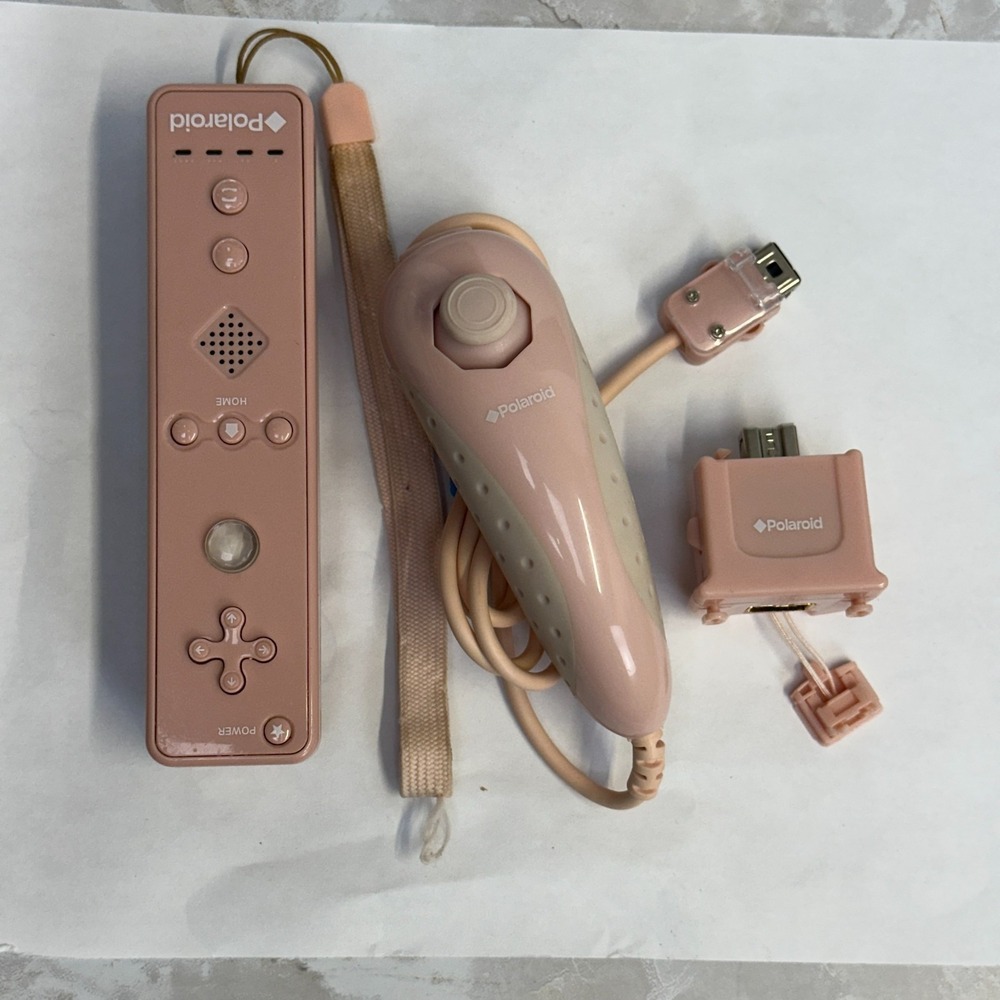 Polaroid Wii Wireless Remote Controller Pink Motion Plus USB Receiver Accessory